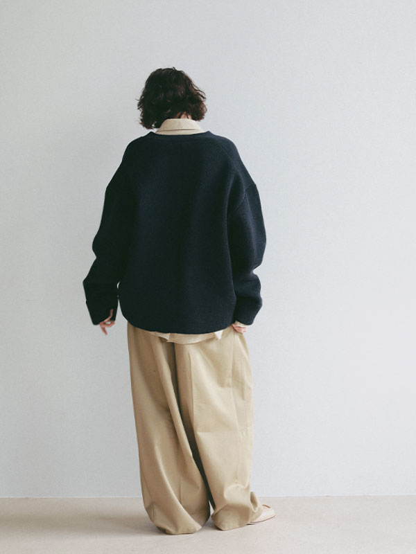 ダブルフェイスＶネックニットカーディガン