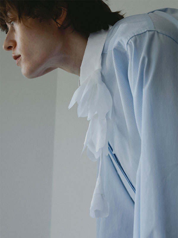 SANTEフラワーモチーフデザインシャツ