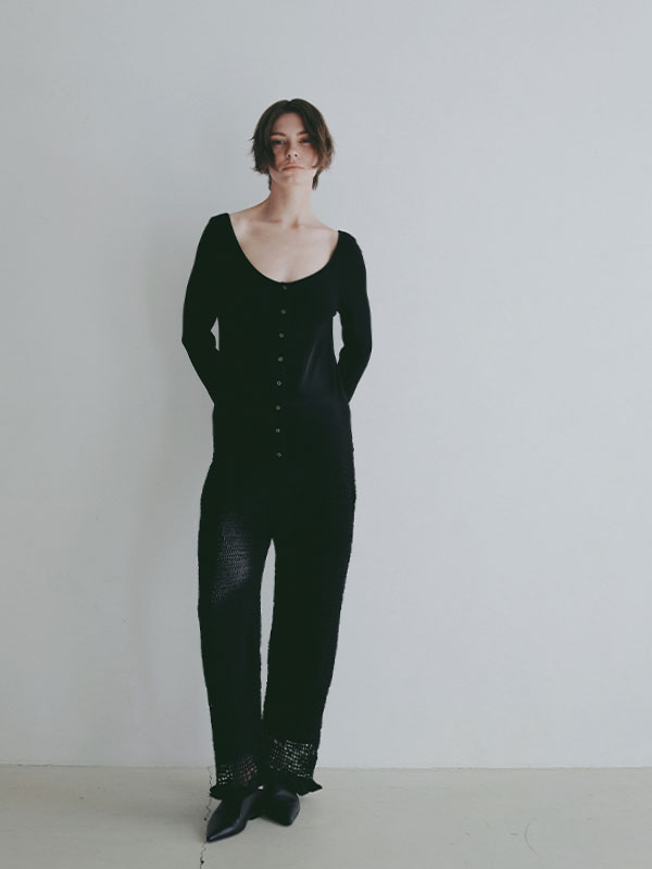 バトーネックカットプルオーバー