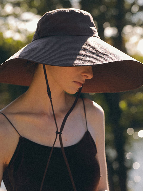 ワイドブリムシェードハット