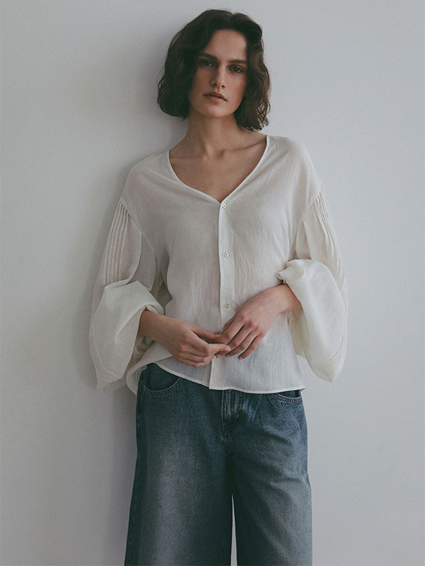 ボリュームスリーブ2wayトップス(F OFF WHITE): トップス │ ETRE