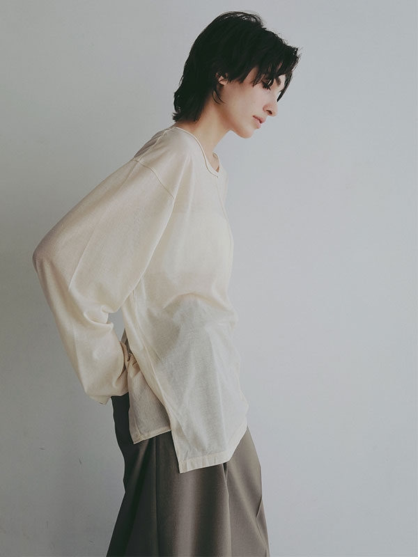センターピンタックシアーロンTee(F WHITE): トップス │ ETRE TOKYO