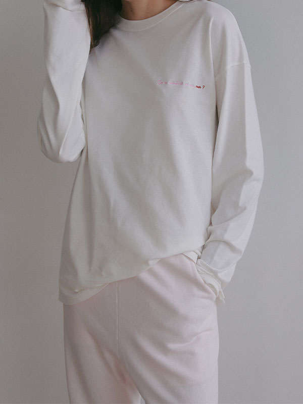 メッセージエンブロイダリーロンTee