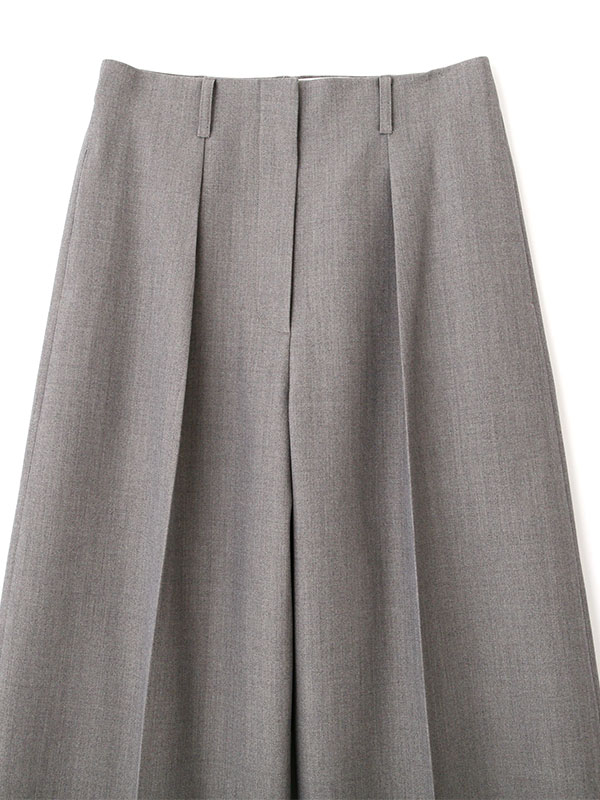 SANTEセンタークリースセミワイドパンツ(S GREY): ボトムス