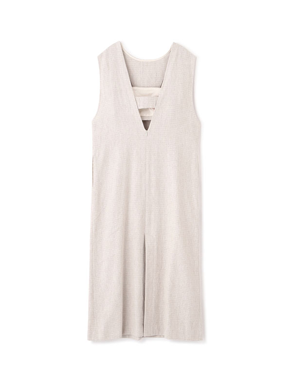 リネンIラインロングワンピース(S BEIGE): ワンピース │ ETRE