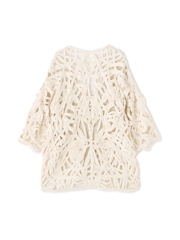 ETRE TOKYOブレードパターンカラーシャツ ブレードパターンノーカラーシャツ(F OFF WHITE): トップス