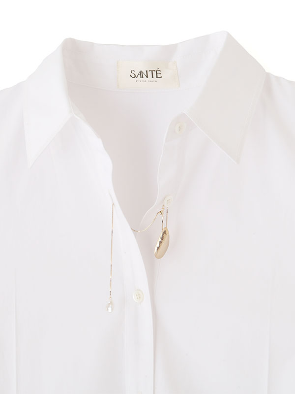 SANTEハイカウントセンタークリースシャツ