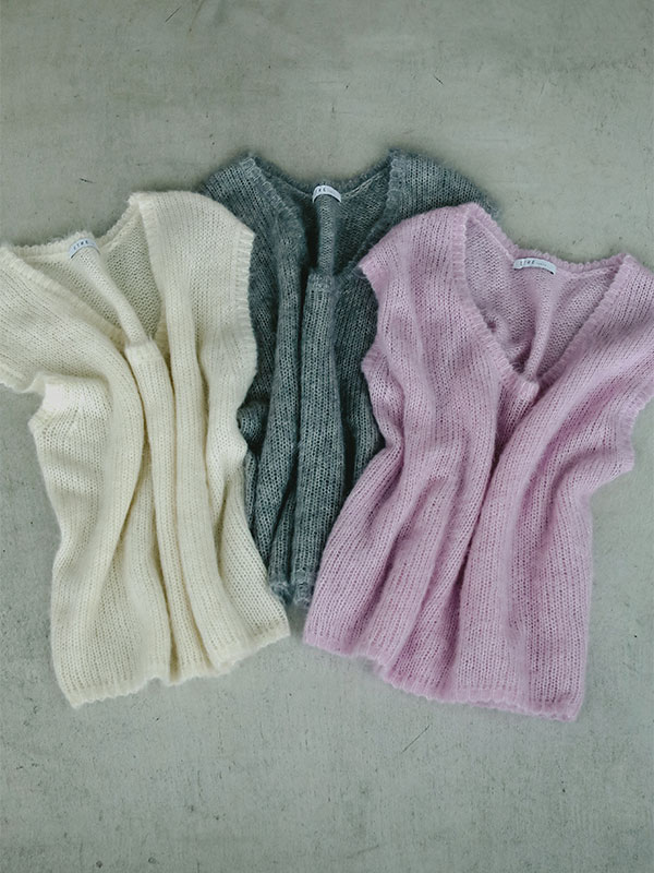 スーパーキッドモヘヤスリーブレスニットプルオーバー