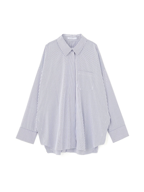サイドスリットストライプシャツ