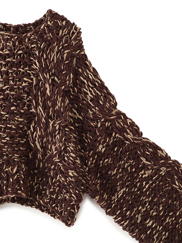 ハンドニットケーブルプルオーバー