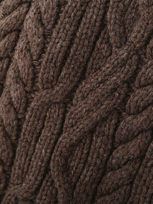 ダブルジップケーブルニットカーディガン