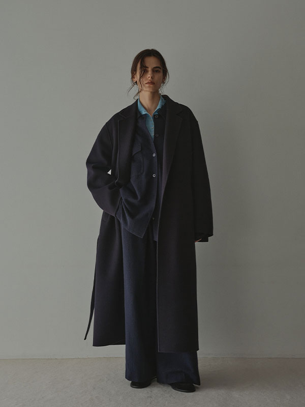 ウールツイルセミワイドパンツ