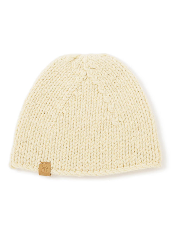 バルキーヤーンハンドニットキャップ