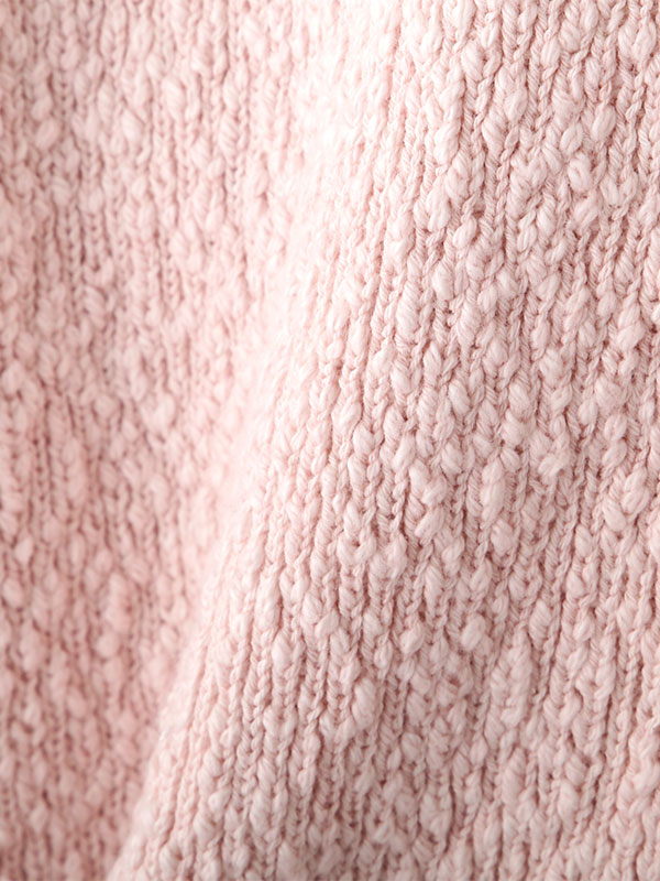 ファンシーヤーンクルーネックニットカーディガン