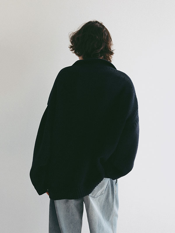 オーバーサイズスキッパーニットプルオーバー