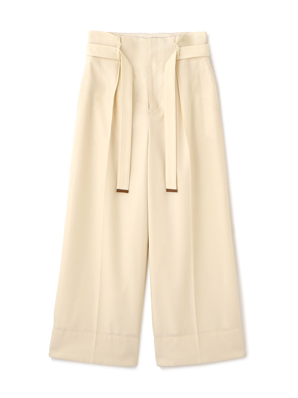 ベルテッドタックワイドパンツ