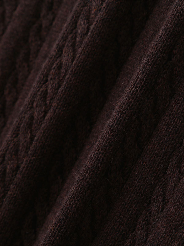 ナローケーブルニットワンピース