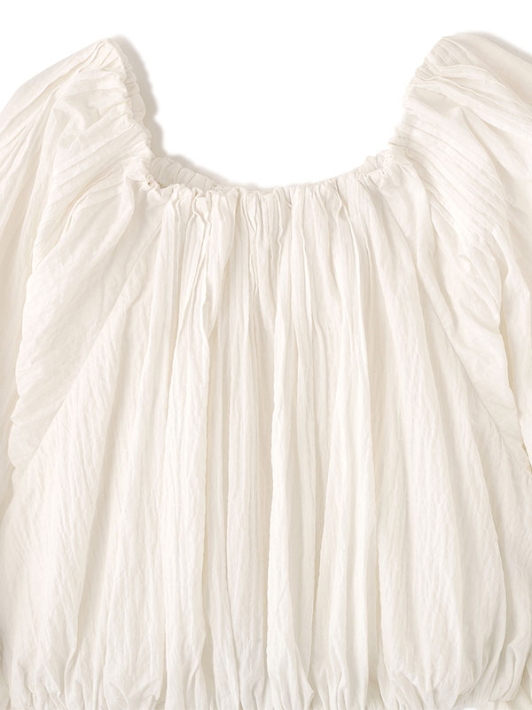 オフショルダーボリュームスリーブブラウス