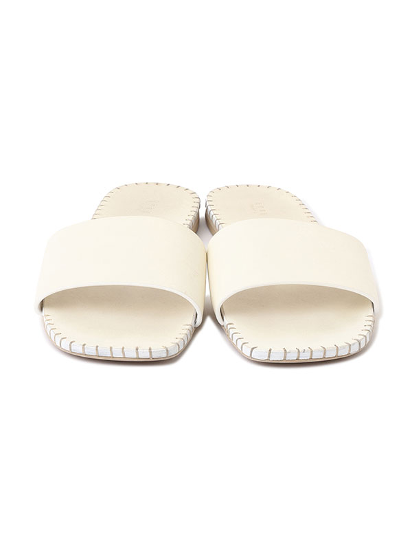 ハンドステッチタンドレザーフラットサンダル