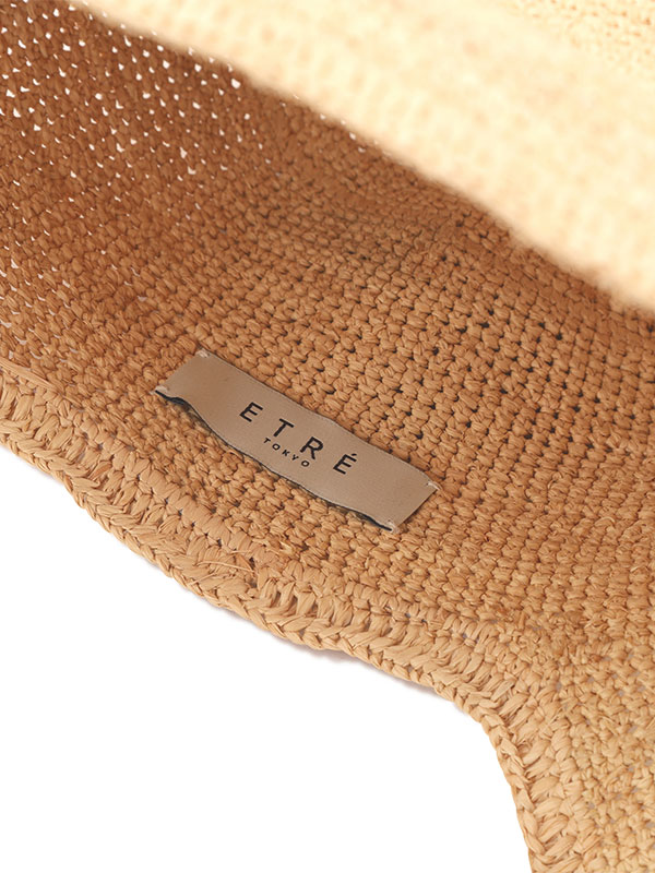 ラフィアボンネットハット