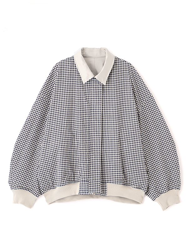 コーティングサテンリバーシブルブルゾン