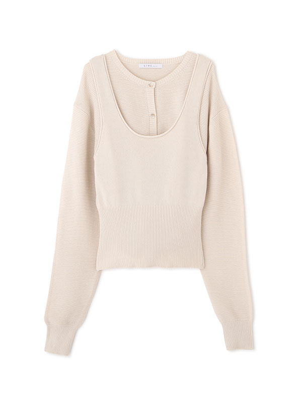 アンサンブルニットトップス