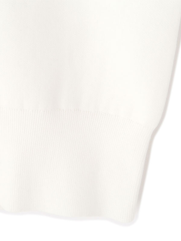 フロントファスナーショートニットプルオーバー(F WHITE