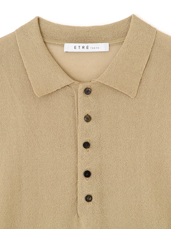 etretokyo ハーフスリーブニットポロ ハーフスリーブニットポロ(F BEIGE): トップス │ ETRE TOKYO