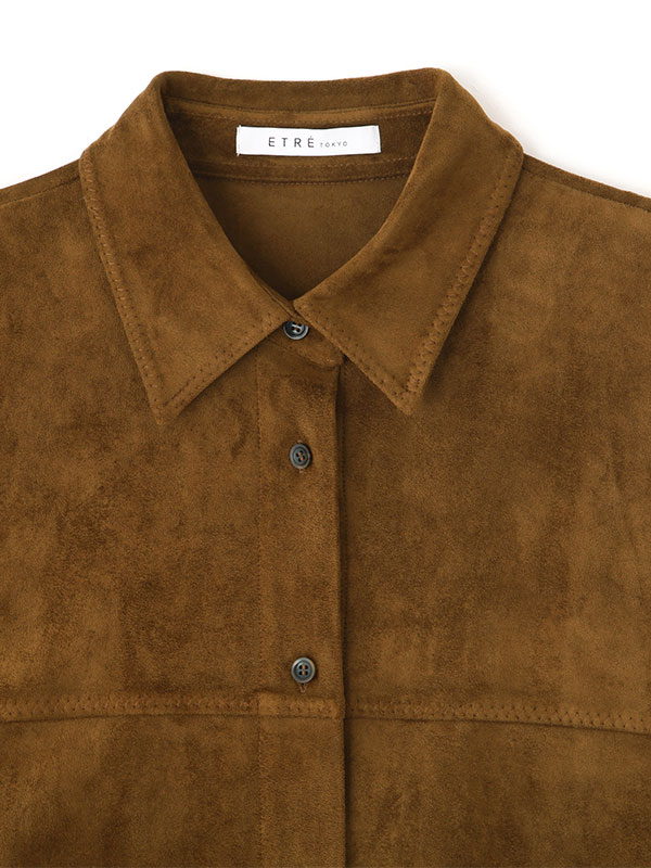 フェイクスウェードオーバーサイズシャツ