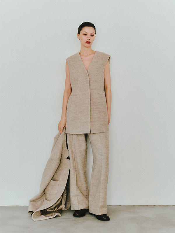 SANTEヘリンボーンツィードベスト