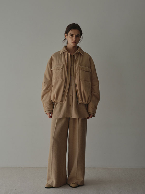 ウールツイルオーバーサイズシャツ