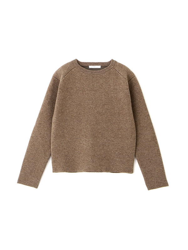 ショルダーパットダブルフェイスニットプルオーバー