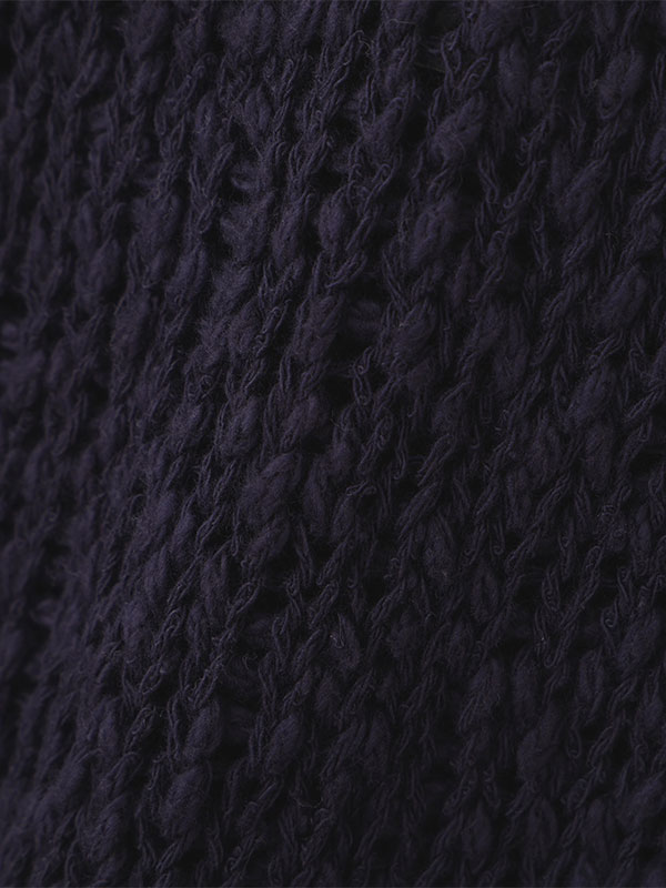 スラブヤーンローゲージニットプルオーバー