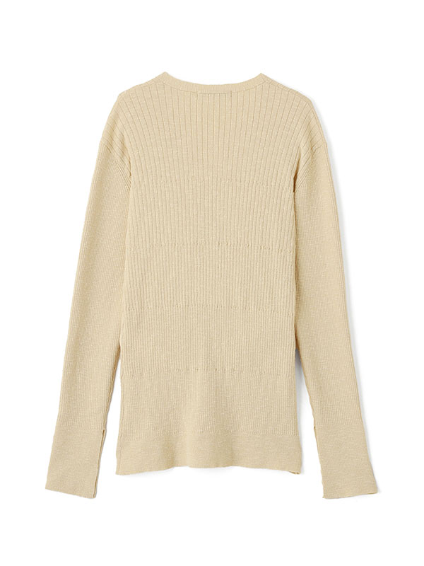 Vネックリブニットカーディガン