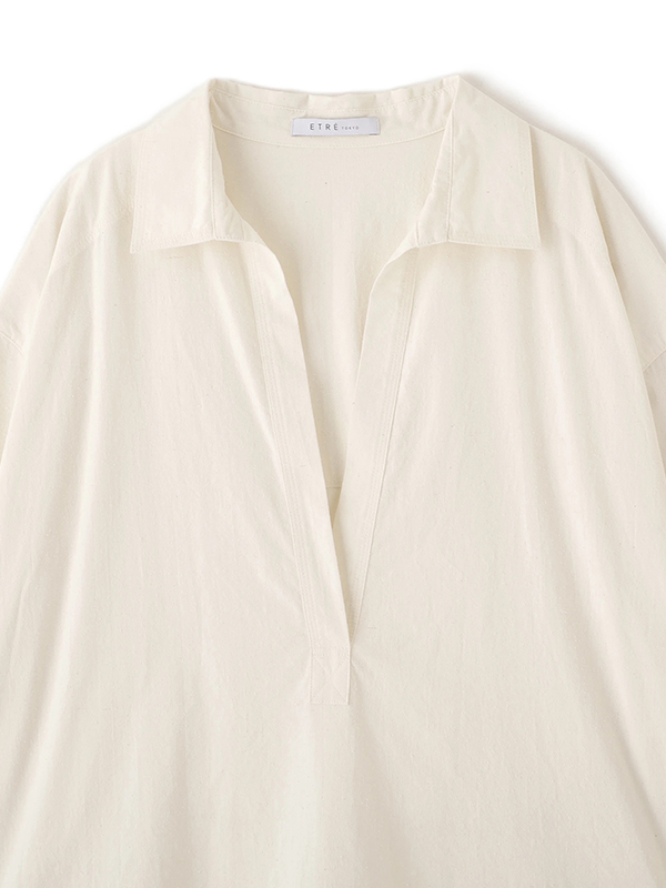 コットンシルクスキッパーシャツ