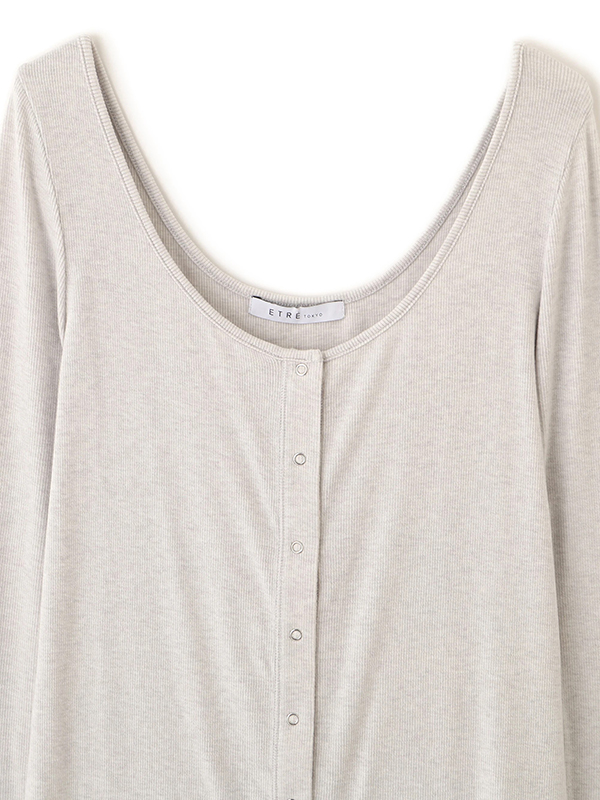 バトーネックカットプルオーバー