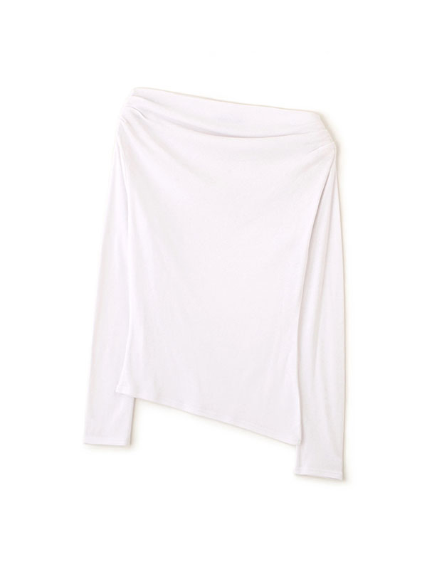 ワンショルダードレーププルオーバー