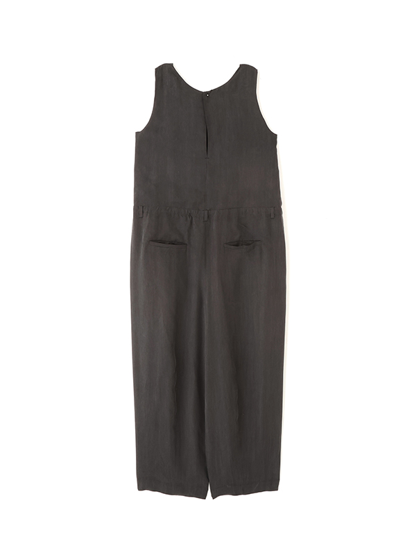 クルーネックキュプラタンクオールインワン