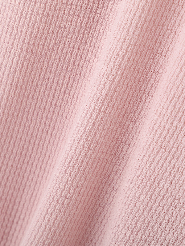 シアーワッフルヘンリーネックプルオーバー