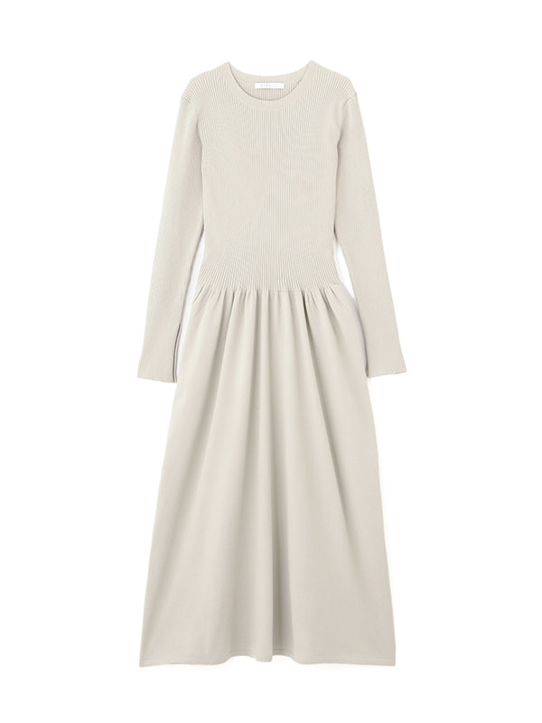 タイトリブベルニットワンピース