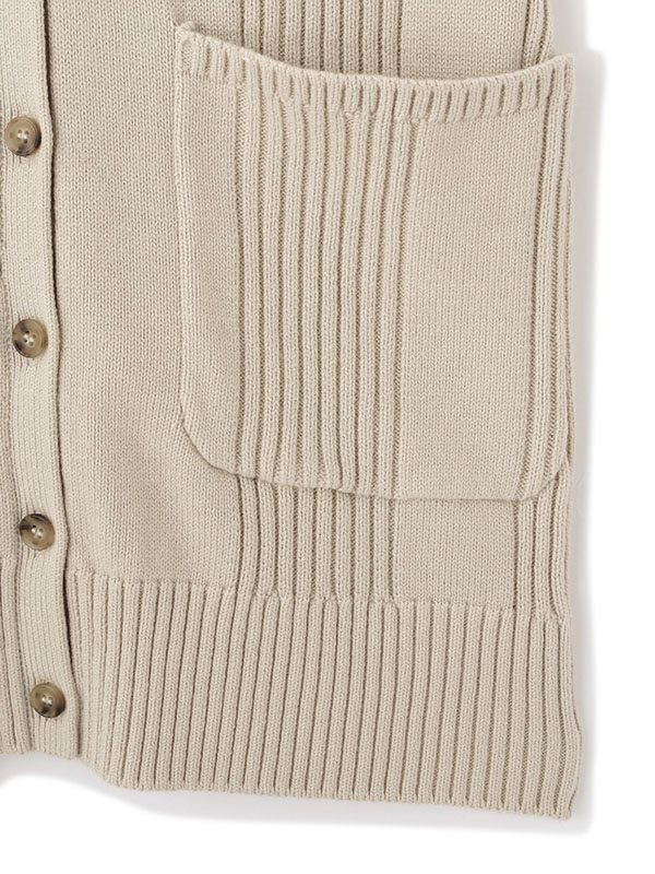 ランダムリブVネックニットカーディガン