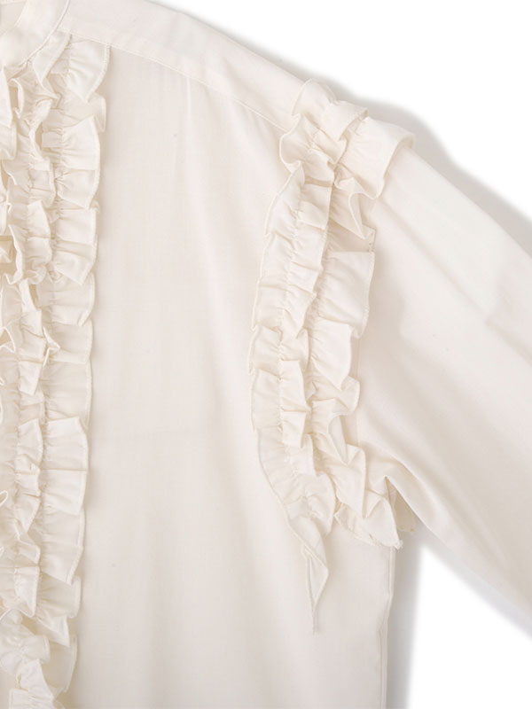SANTEスタンドカラーフリルトップス(F WHITE): トップス │ ETRE