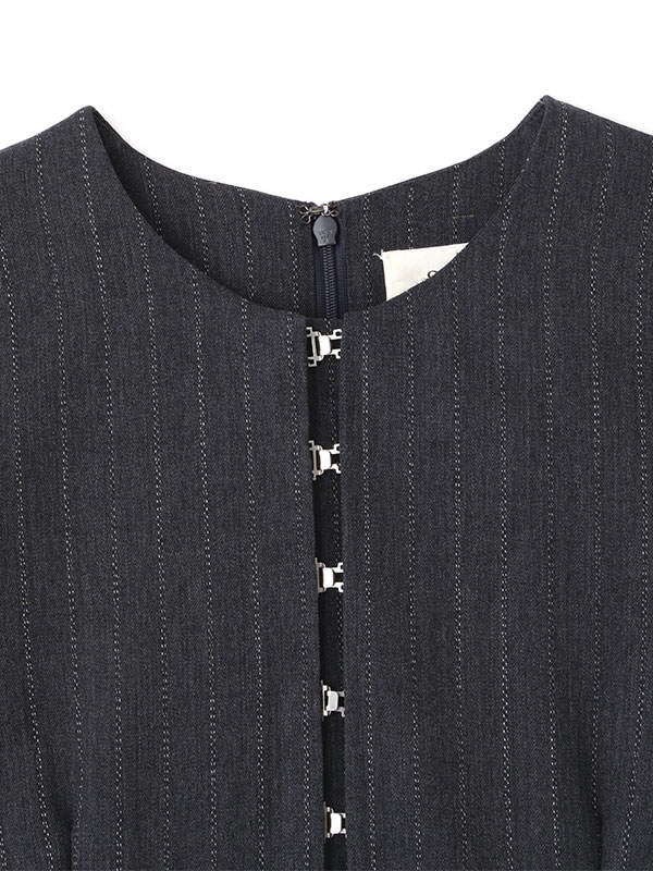 SANTEフロントホックグレイスフルドレス(S GREY): ワンピース