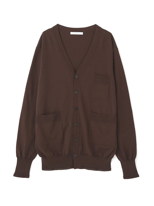 アウトポケットVネックニットカーディガン