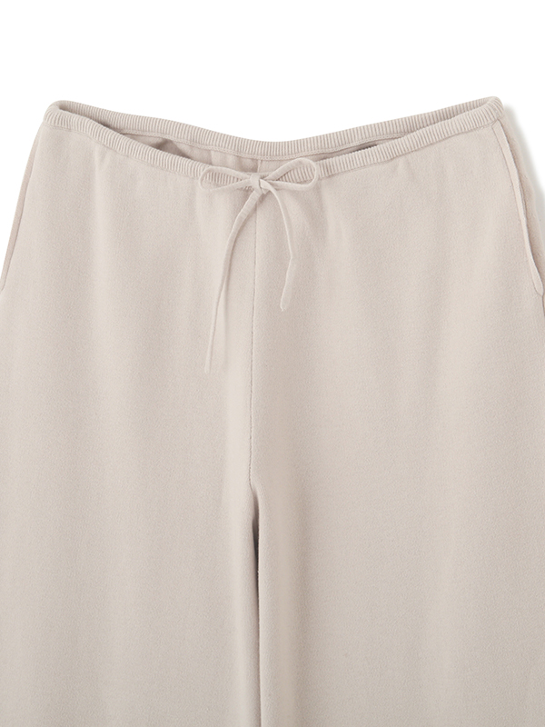 コットンシルクスムースニットパンツ(S IVORY): ボトムス コットンシルクスムースニットパンツ(S IVORY): ボトムス