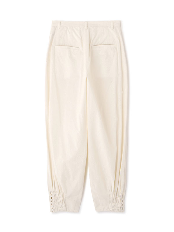 ETRETOKYO コットンシルクスムースニットパンツ（S　IVORY） セットアップ対応】コットンシルクスムースニットパンツ（フル