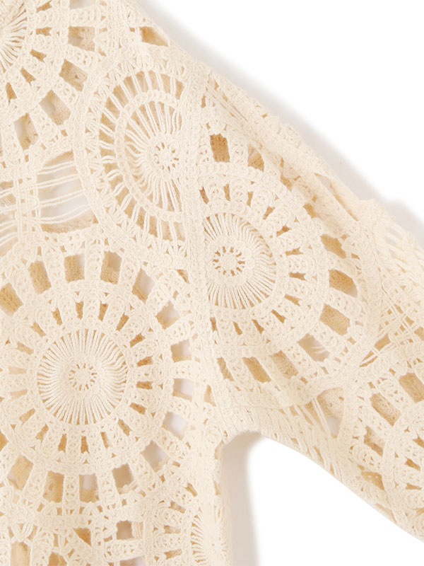 エンブロイダリーニットジャケット