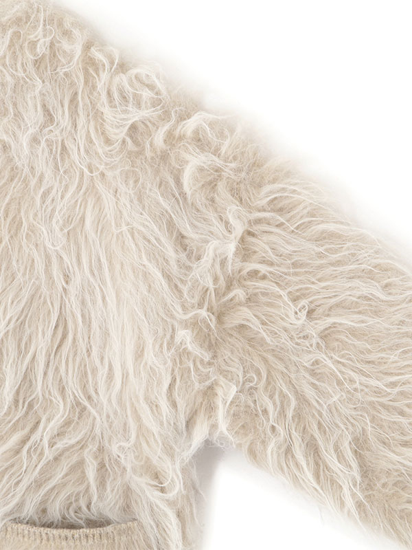 ダブルフェイスヘアリーニットカーディガン