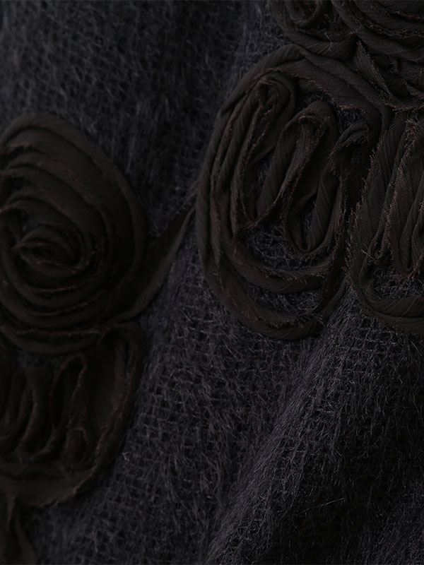 コードエンブロイダリーブラッシュドチュールシャツ