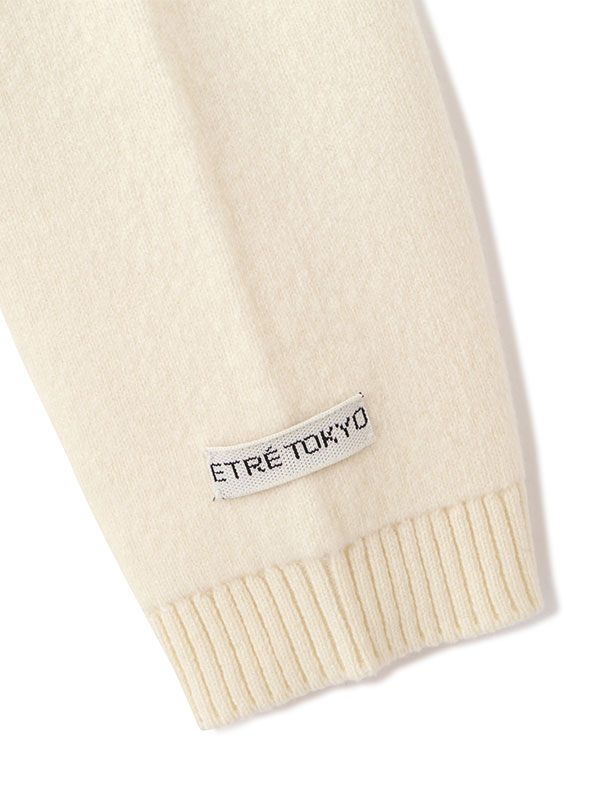 ダブルフェイスフロントファスナーニットプルオーバー